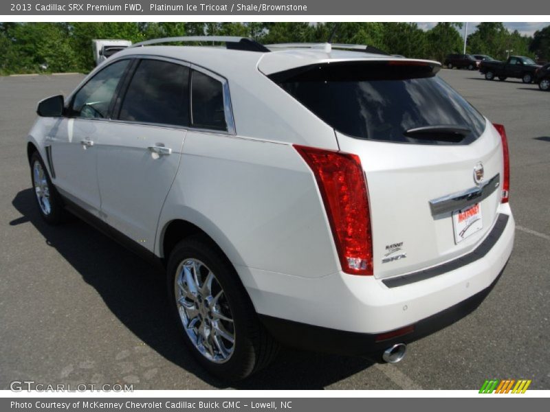Platinum Ice Tricoat / Shale/Brownstone 2013 Cadillac SRX Premium FWD