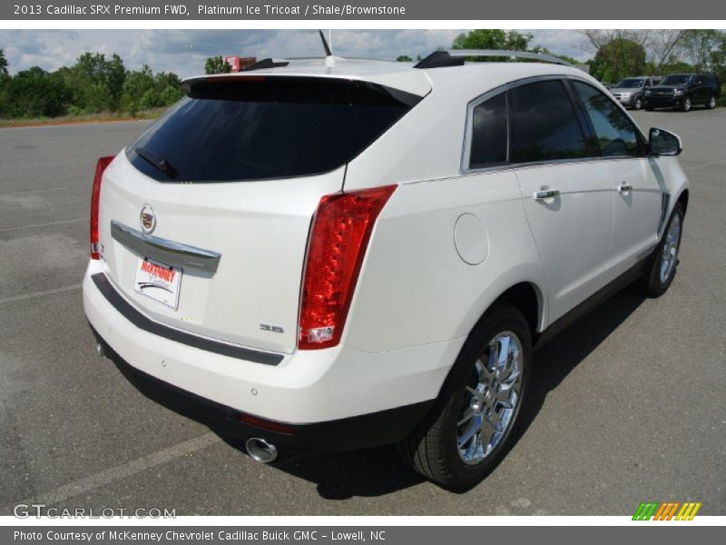 Platinum Ice Tricoat / Shale/Brownstone 2013 Cadillac SRX Premium FWD