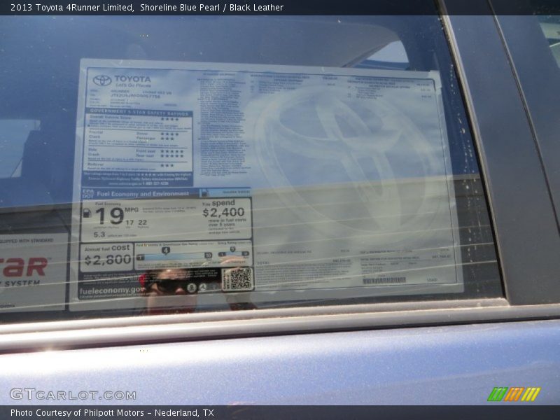 Shoreline Blue Pearl / Black Leather 2013 Toyota 4Runner Limited