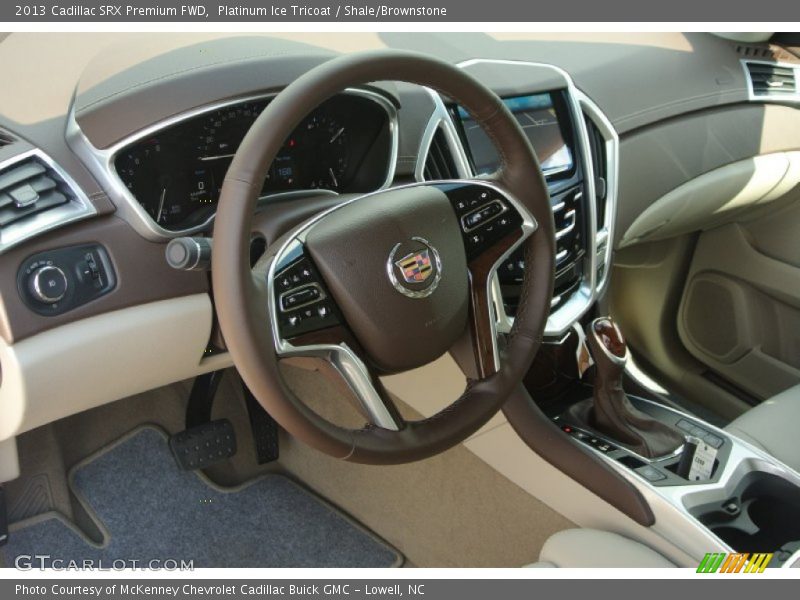Platinum Ice Tricoat / Shale/Brownstone 2013 Cadillac SRX Premium FWD