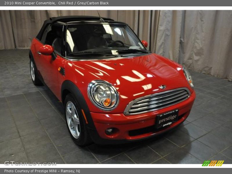 Chili Red / Grey/Carbon Black 2010 Mini Cooper Convertible