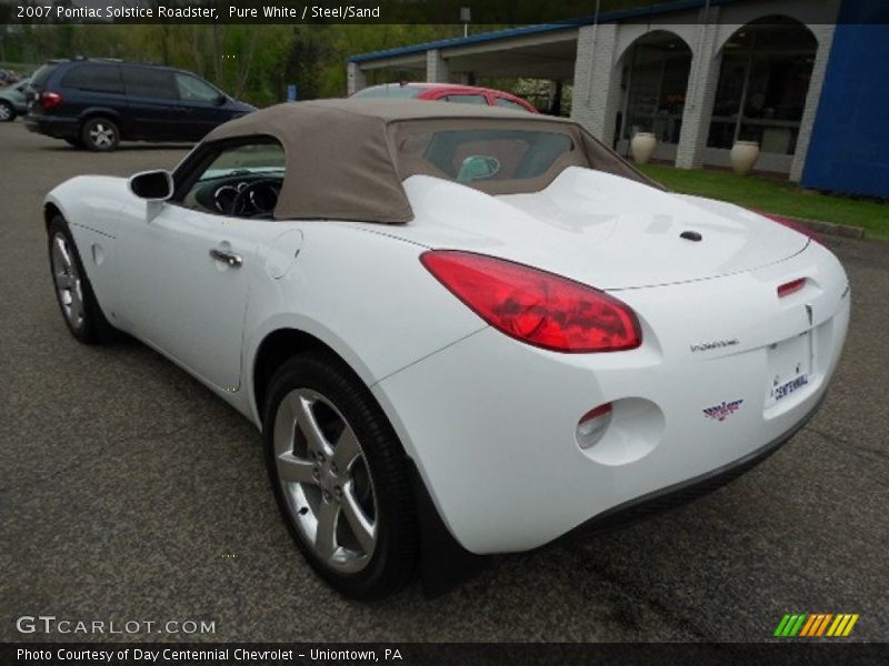 Pure White / Steel/Sand 2007 Pontiac Solstice Roadster