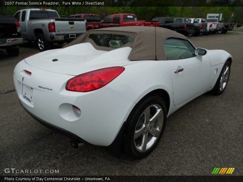 Pure White / Steel/Sand 2007 Pontiac Solstice Roadster