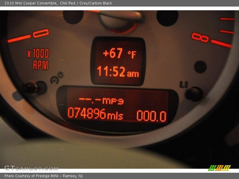 Chili Red / Grey/Carbon Black 2010 Mini Cooper Convertible