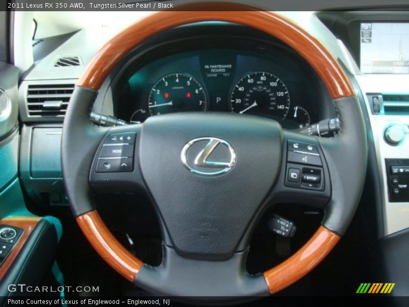 Tungsten Silver Pearl / Black 2011 Lexus RX 350 AWD
