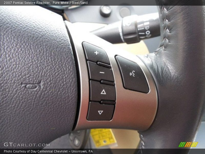 Pure White / Steel/Sand 2007 Pontiac Solstice Roadster