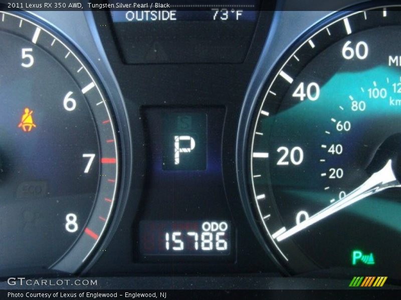 Tungsten Silver Pearl / Black 2011 Lexus RX 350 AWD