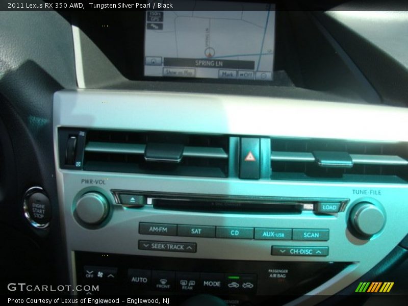 Tungsten Silver Pearl / Black 2011 Lexus RX 350 AWD