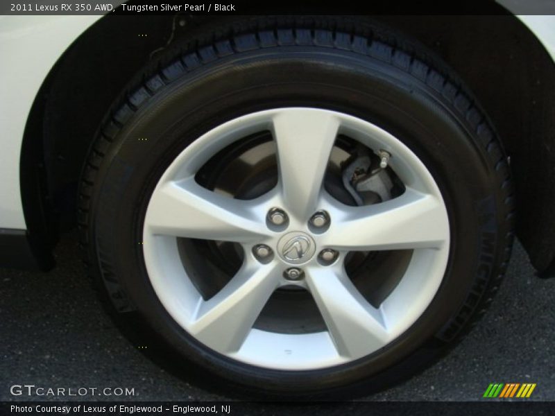 Tungsten Silver Pearl / Black 2011 Lexus RX 350 AWD