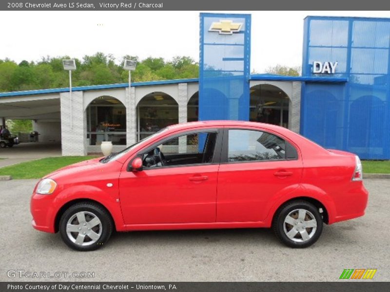Victory Red / Charcoal 2008 Chevrolet Aveo LS Sedan