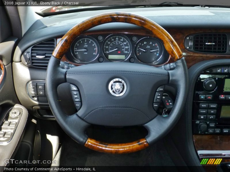 Ebony Black / Charcoal 2008 Jaguar XJ XJ8