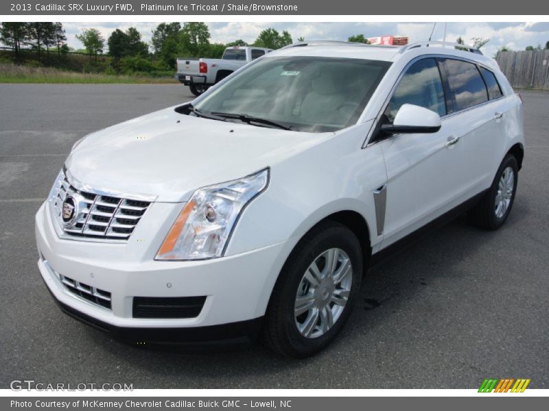 Platinum Ice Tricoat / Shale/Brownstone 2013 Cadillac SRX Luxury FWD