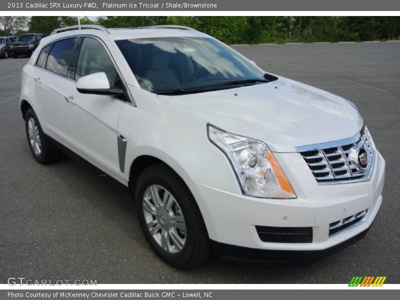 Platinum Ice Tricoat / Shale/Brownstone 2013 Cadillac SRX Luxury FWD