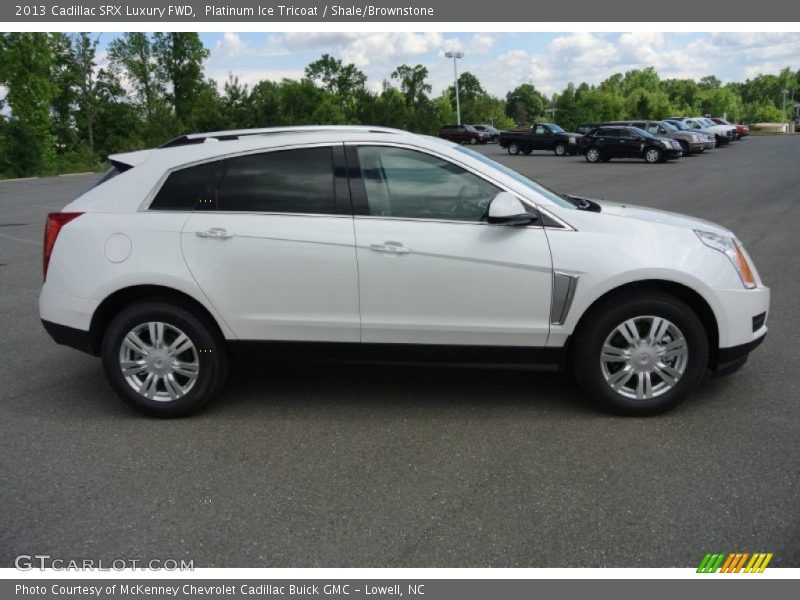 Platinum Ice Tricoat / Shale/Brownstone 2013 Cadillac SRX Luxury FWD