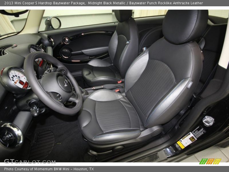 Midnight Black Metallic / Bayswater Punch Rocklike Anthracite Leather 2013 Mini Cooper S Hardtop Bayswater Package