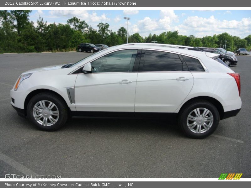 Platinum Ice Tricoat / Shale/Brownstone 2013 Cadillac SRX Luxury FWD