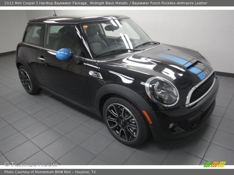 Midnight Black Metallic / Bayswater Punch Rocklike Anthracite Leather 2013 Mini Cooper S Hardtop Bayswater Package