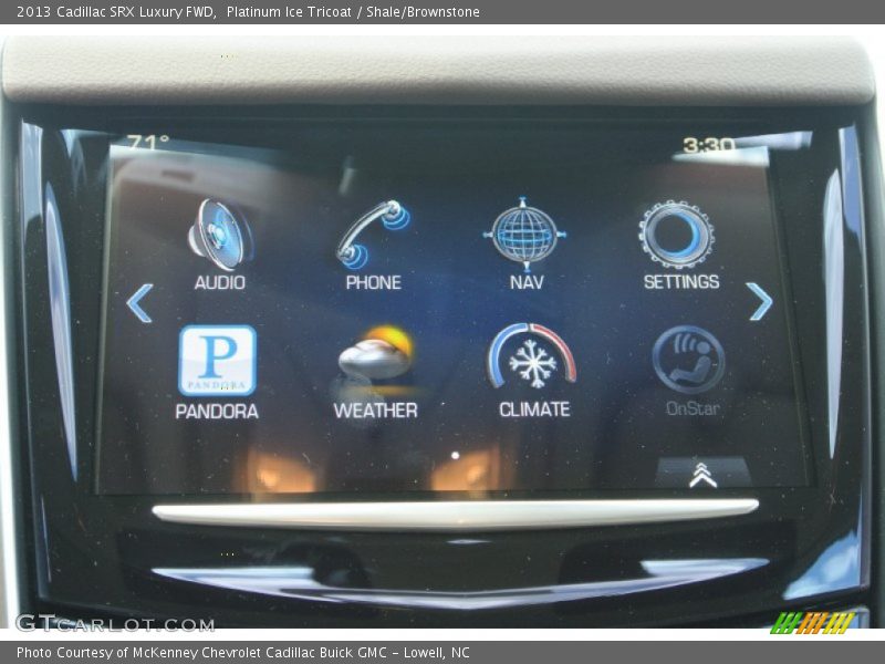 Platinum Ice Tricoat / Shale/Brownstone 2013 Cadillac SRX Luxury FWD