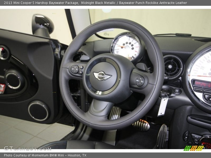 Midnight Black Metallic / Bayswater Punch Rocklike Anthracite Leather 2013 Mini Cooper S Hardtop Bayswater Package