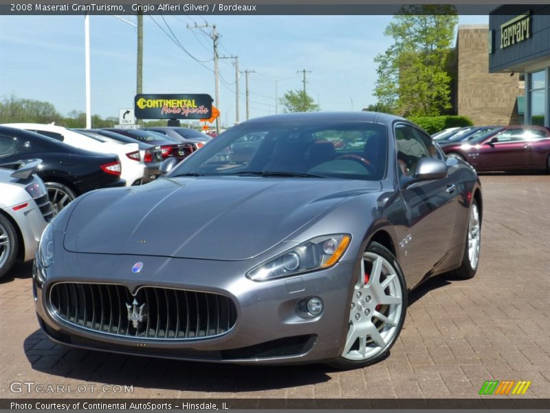 Grigio Alfieri (Silver) / Bordeaux 2008 Maserati GranTurismo