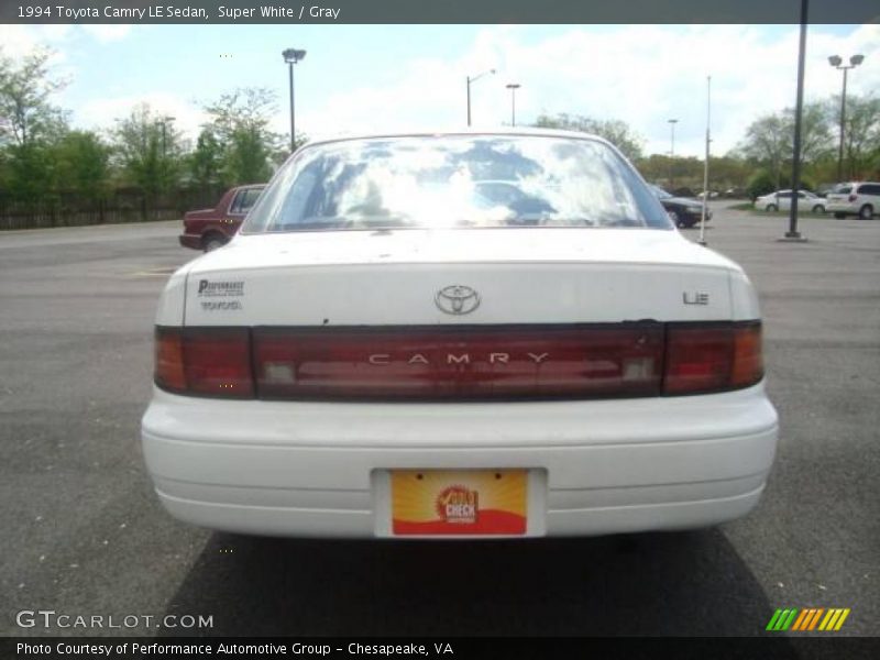Super White / Gray 1994 Toyota Camry LE Sedan