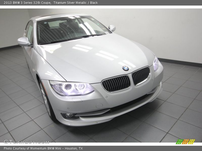 Titanium Silver Metallic / Black 2013 BMW 3 Series 328i Coupe