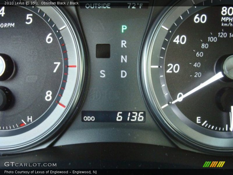Obsidian Black / Black 2010 Lexus ES 350