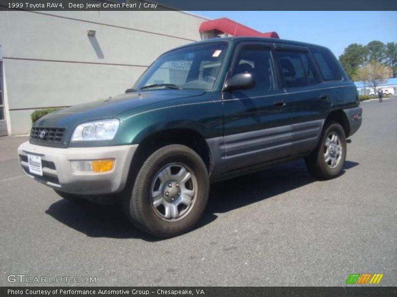 Deep Jewel Green Pearl / Gray 1999 Toyota RAV4