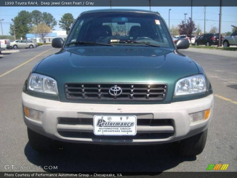 Deep Jewel Green Pearl / Gray 1999 Toyota RAV4