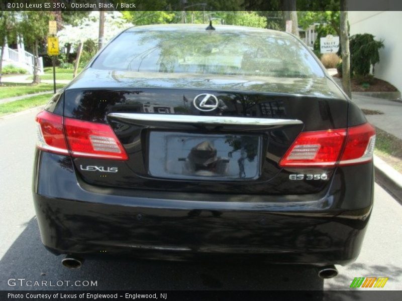 Obsidian Black / Black 2010 Lexus ES 350