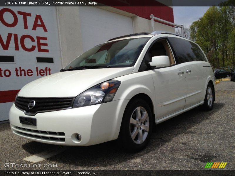 Nordic White Pearl / Beige 2007 Nissan Quest 3.5 SE