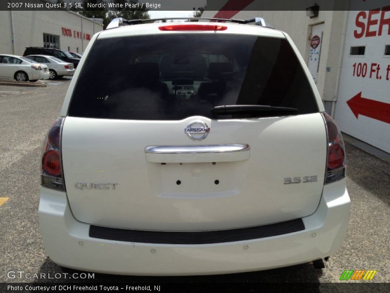 Nordic White Pearl / Beige 2007 Nissan Quest 3.5 SE