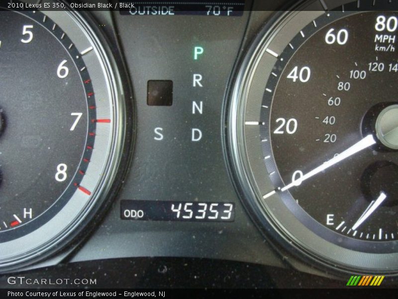 Obsidian Black / Black 2010 Lexus ES 350
