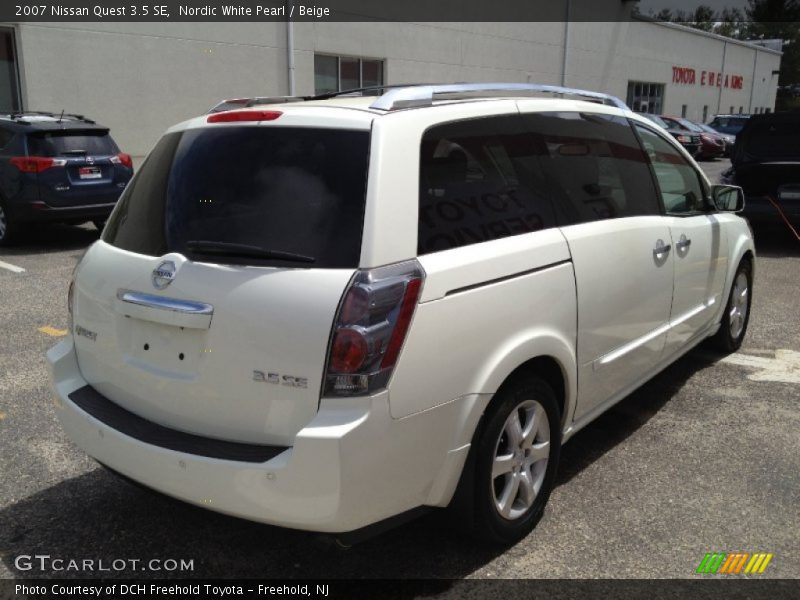 Nordic White Pearl / Beige 2007 Nissan Quest 3.5 SE