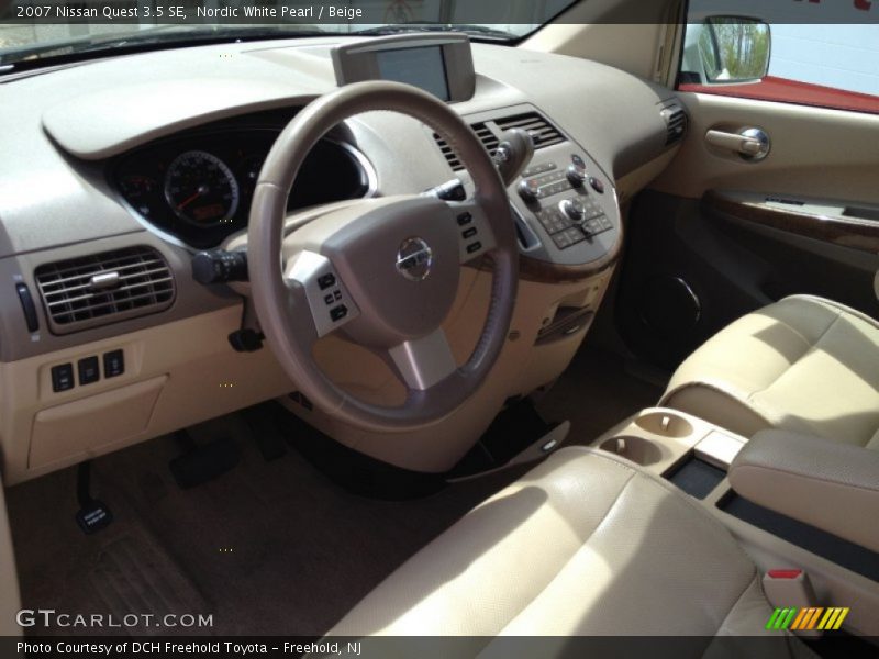 Nordic White Pearl / Beige 2007 Nissan Quest 3.5 SE