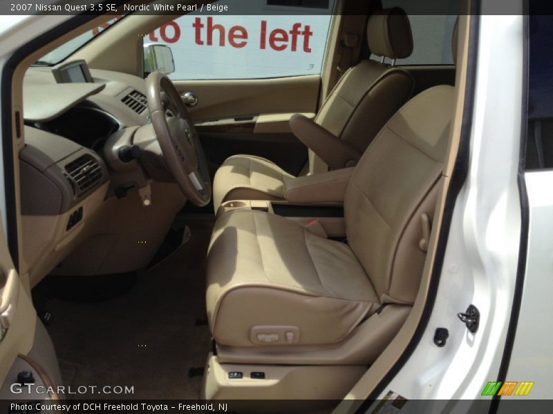 Nordic White Pearl / Beige 2007 Nissan Quest 3.5 SE
