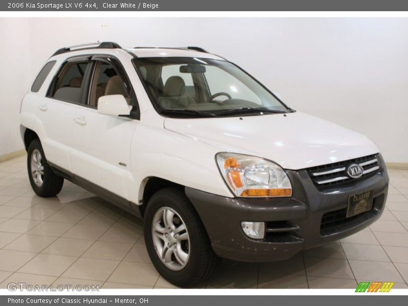 Clear White / Beige 2006 Kia Sportage LX V6 4x4