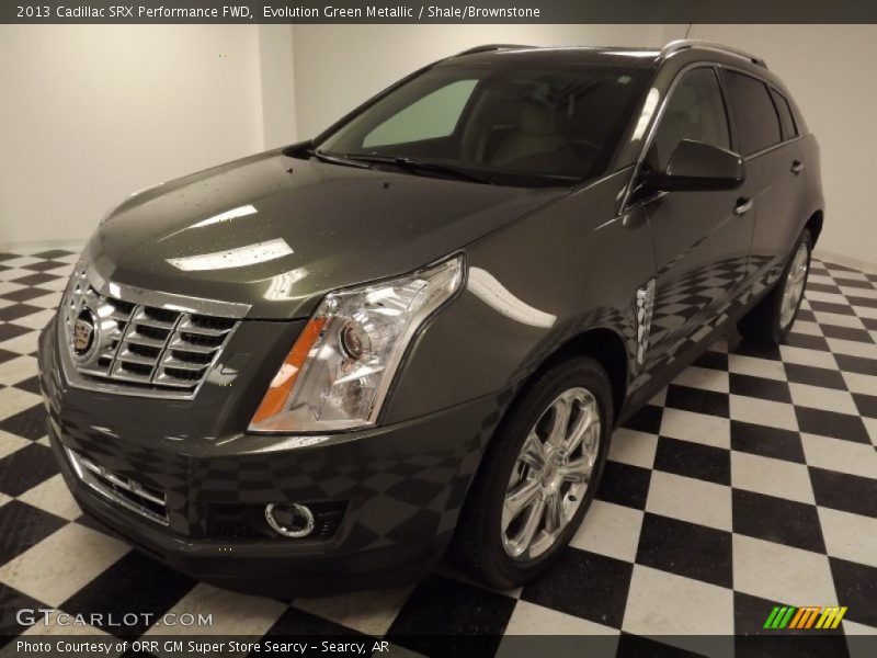 Evolution Green Metallic / Shale/Brownstone 2013 Cadillac SRX Performance FWD