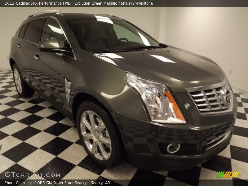 Evolution Green Metallic / Shale/Brownstone 2013 Cadillac SRX Performance FWD