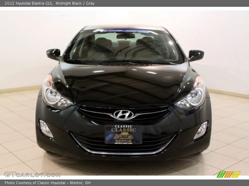 Midnight Black / Gray 2012 Hyundai Elantra GLS