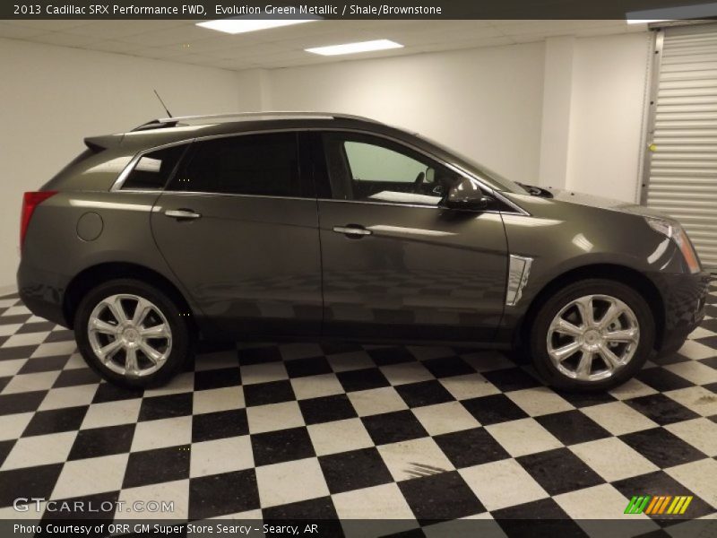 Evolution Green Metallic / Shale/Brownstone 2013 Cadillac SRX Performance FWD