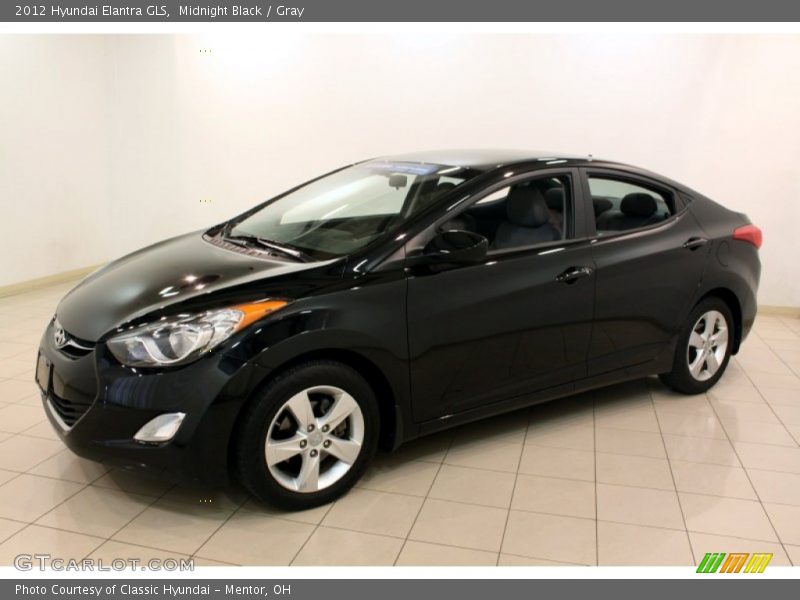 Midnight Black / Gray 2012 Hyundai Elantra GLS