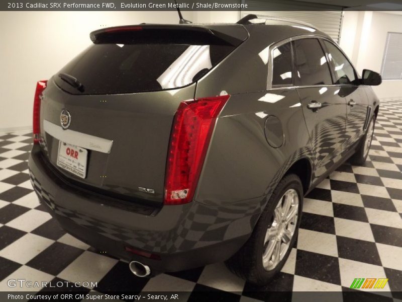 Evolution Green Metallic / Shale/Brownstone 2013 Cadillac SRX Performance FWD