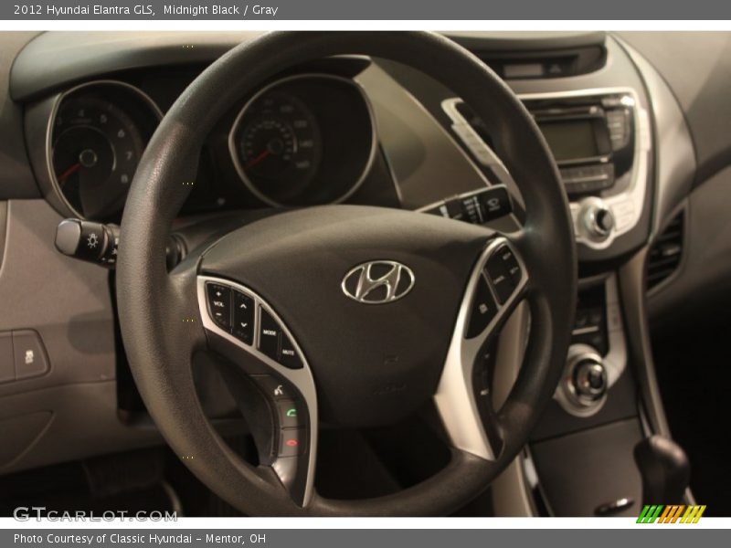 Midnight Black / Gray 2012 Hyundai Elantra GLS