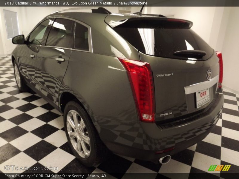 Evolution Green Metallic / Shale/Brownstone 2013 Cadillac SRX Performance FWD