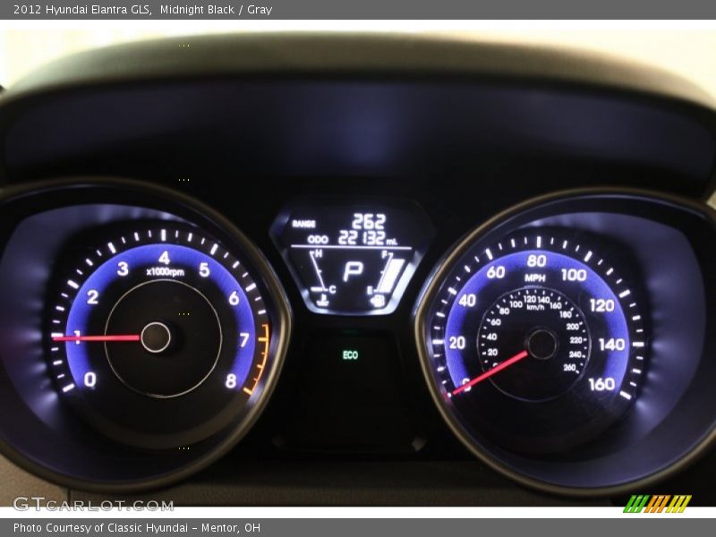 Midnight Black / Gray 2012 Hyundai Elantra GLS