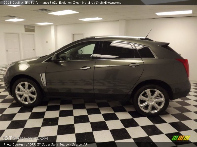 Evolution Green Metallic / Shale/Brownstone 2013 Cadillac SRX Performance FWD