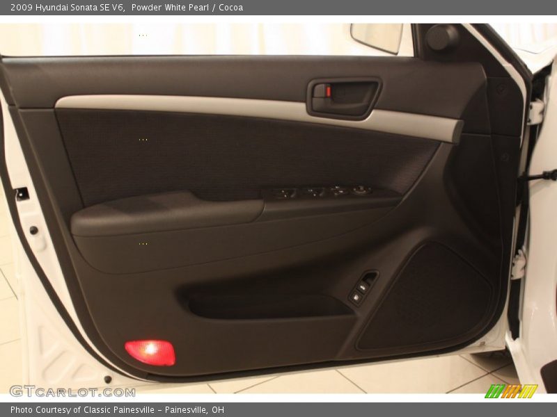 Powder White Pearl / Cocoa 2009 Hyundai Sonata SE V6