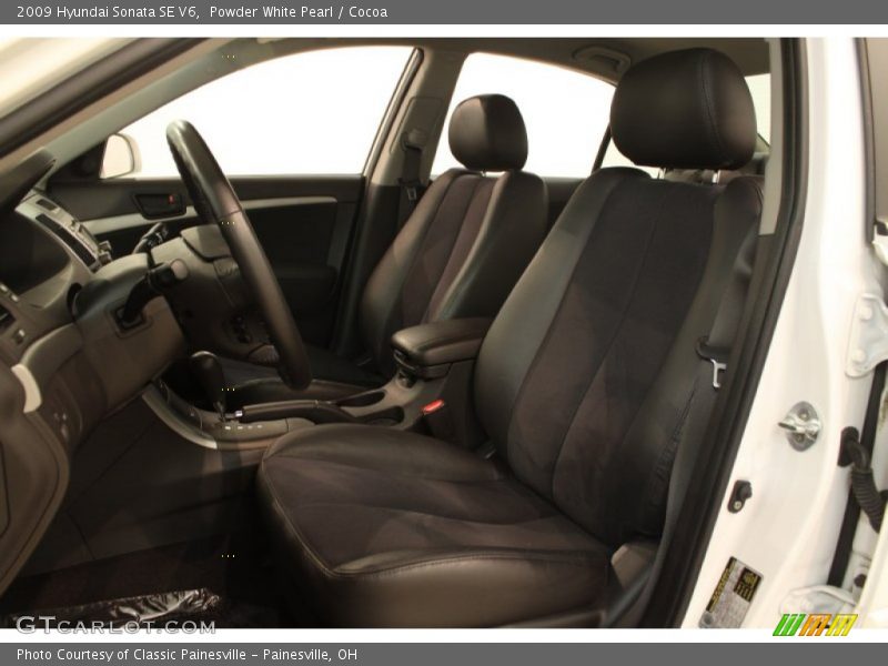 Powder White Pearl / Cocoa 2009 Hyundai Sonata SE V6