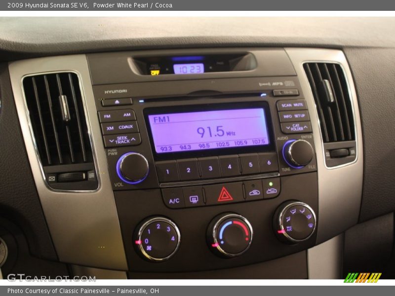 Powder White Pearl / Cocoa 2009 Hyundai Sonata SE V6